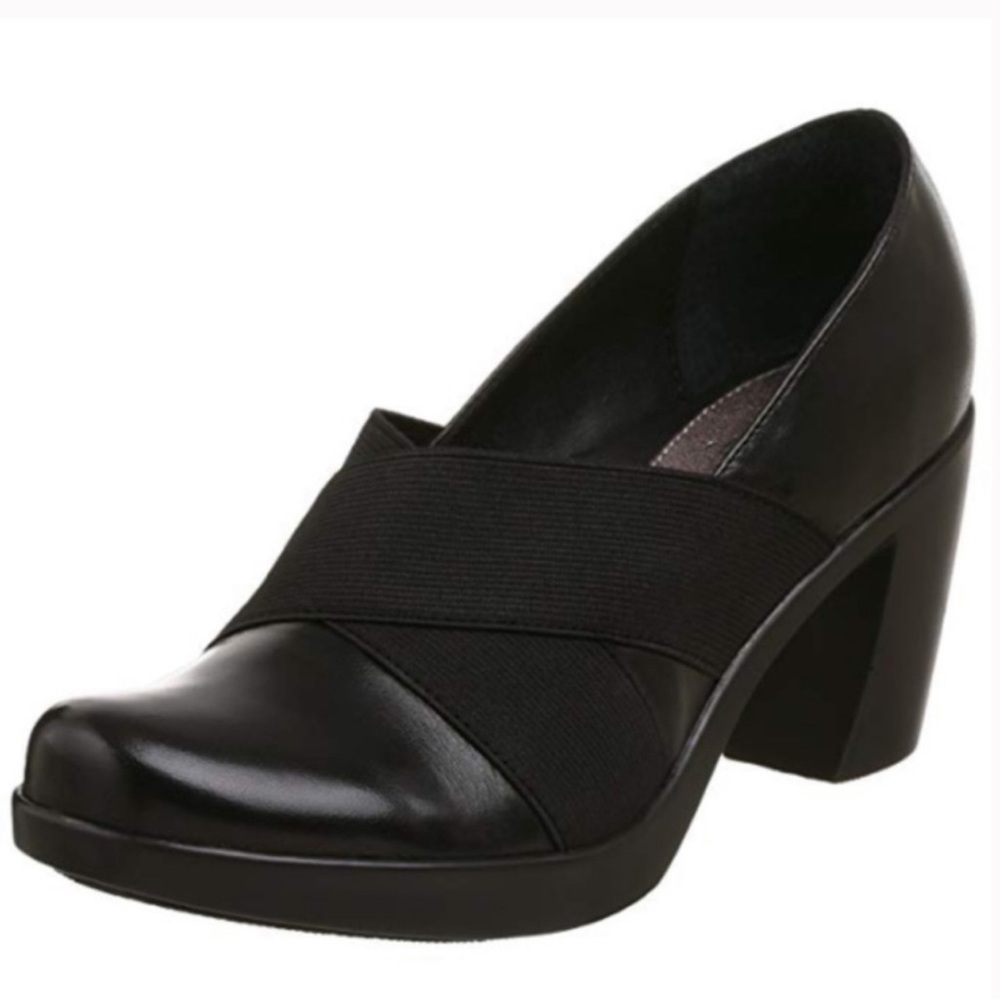 Dansko Tori Nappa 3 Heel Leather Stretch Black Pumps Comfort Size 40 US 9.5-10